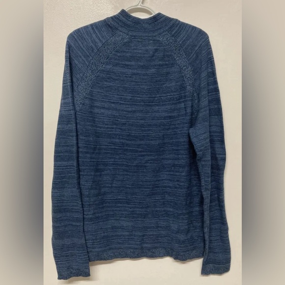 Flag & Anthem Mens 1/4 Zip Sweater Pullover Medium Blue Navy Mid-Weight Stretch - Picture 2 of 13